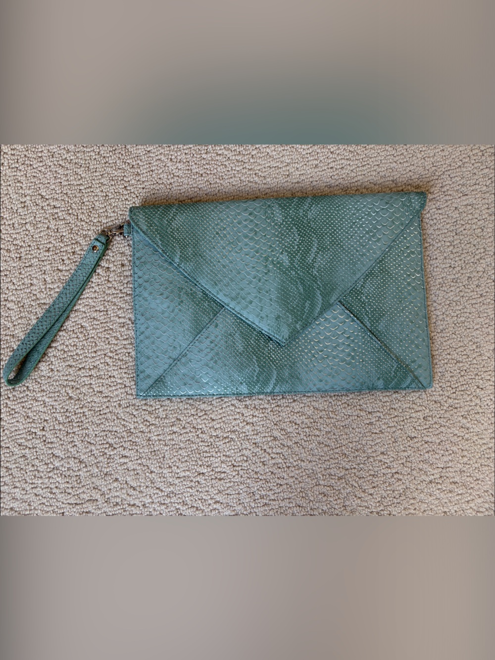The Limited Teal Envelope Clutch Wristlet